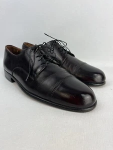 Men's Dress Shoes BOSTONIAN Cap Toe Oxfords SZ 9 M Brown Leather - Picture 1 of 10