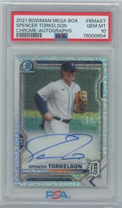 2021 Bowman Chrome Mega Box SPENCER TORKELSON Auto PSA 10 MP - Picture 1 of 2