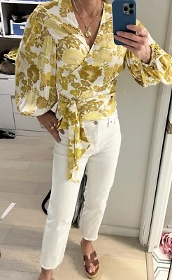 Blusa para mujer TED BAKER Adissa estampado floral envolvente amarilla/multitalla 0 Foto 1 de 4