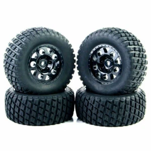 4Pcs For Short Course 1:10 RC Rubber Rims Tires&Wheels Car Truck Model - Picture 1 of 6