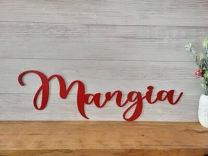 Mangia Sign | Mangia Metal Sign | Eat Sign | Mangia Tutti | Kitchen Sign - Picture 1 of 32