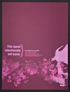 Lil' Tuffy Art Tour POSTER This Space Absichtlich leer gelassen Siebdruck 2006 - Bild 1 von 1