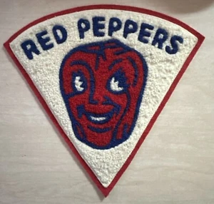 RARO Parche Grande Vintage Ligas Menores de Béisbol París Pimientos Rojos Original S214 - Imagen 1 de 2