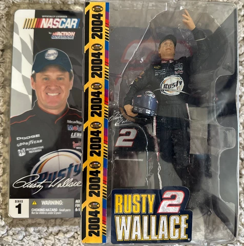 Rusty Wallace NASCAR Action Figure by McFarlane NIP NIB Series 1 2004 2 Cover