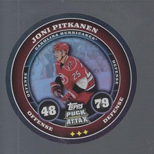 2009-10 Topps Puck Attax Black Foil #12 Joni Pitkanen - NM-MT