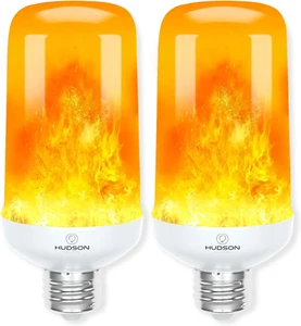 Hudson LED Halloween Bulbs - Flame Effect, 4‑Mode Upside down & 3W Flicker - E26 - Picture 1 of 12