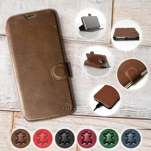 Mobiwear Hülle für Motorola Moto One Handys Echt Leder Leather Tasche Case Cover - Bild 1 von 31