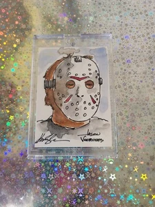 Jason Voorhees 2012 1/1 Kevin-John Sketch Leaf National Convention Sketchkarte - Bild 1 von 2