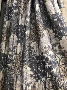 Ballard Designs Fenton Floral Drapes Set 2 Slate Blue 50x 84 Curtain Pair More+ - Picture 1 of 5