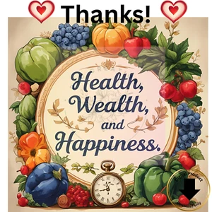Thank For Health Wealth  And Happiness  Greeting  Card - Picture 1 of 1