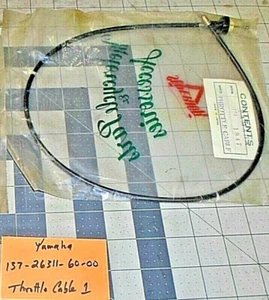 YAMAHA YL2 137-26311 THROTTLE CABLE NOS 1 QUANTITY VINTAGE OEM FREE SHIPPING - Photo 1/1