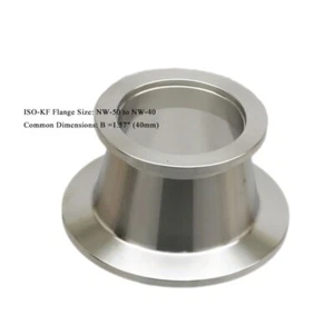 US KF-40 auf KF-50 Vakuumverschraubungen Flanschgröße NW-40 auf NW-50 Reduzierstück konisch NEU - Bild 1 von 7