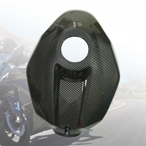 Black Carbon Fiber Fuel Gas Tank Cover Fairing For Yamaha YZF R1 2009 2010 2011  - Picture 1 of 12