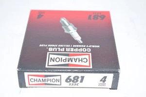 Box of 4 NEW Champion 681 Spark Plugs - Picture 1 of 2