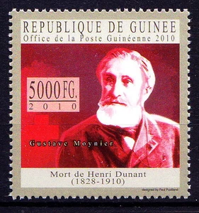 Guinea 2010 MNH, Gustave Moynier, Major rival of founder Henry Dunant - Picture 1 of 1