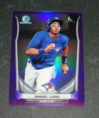 2014 Bowman Chrome DAWEL LUGO #80 Mini Indigo Refractor RC/3 IF Blue Jays TIGERS - Image 1 of 2