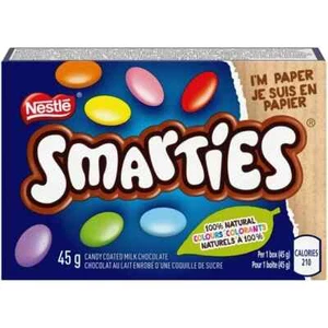 NESTLE SMARTIES SCHOKOLADE VOLLE GRÖSSE BOX HERGESTELLT IN KANADA - 24x 45g SICHERER VERSAND - Bild 1 von 1