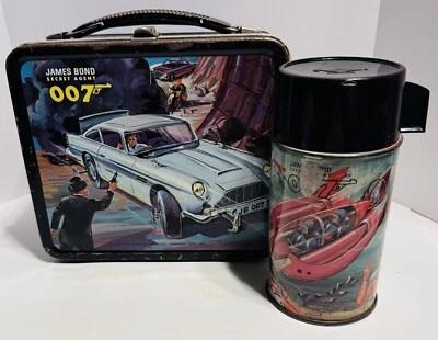Fiambrera y termo de metal James Bond 007 1966 vintage Foto 1 de 4