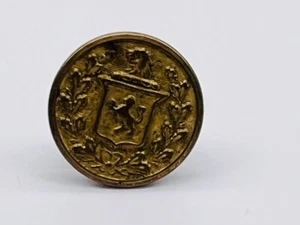 VTG Antique Uniform Brass Button Marcus Rubens Chicago Lion Crest Shield 23mm - Picture 1 of 4