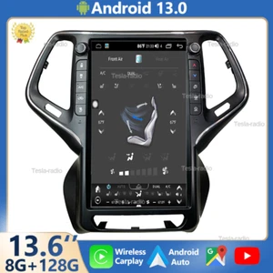 13.6" For Jeep Cherokee Android 13 Stereo GPS Navi Radio Apple Carplay WIFI - Picture 1 of 11