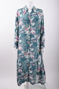 Vestido Camisa Chufy Mujer Ella S Nulla Verde Aussie Días Floral Estilo Caftán Nuevo con Etiquetas - Imagen 1 de 6