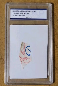 YOGI BERRA CUT AUTO - JSA SLAB - Picture 1 of 5