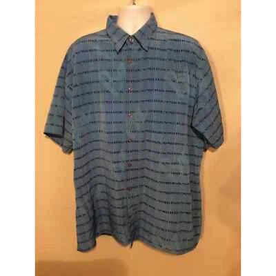 Brooklyn Xpress Mens button front camp Shirt size XL Brooklyn design - Image 1 of 4