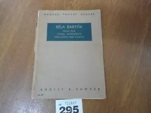 BELA BARTOK String Instruments Percussion & Celesta - Hawkes Pocket Score No.609 - Picture 1 of 21