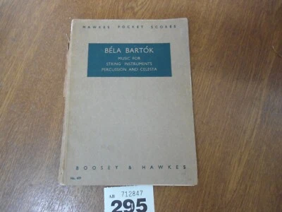 BELA BARTOK String Instruments Percussion & Celesta - Hawkes Pocket Score No.609 - Image 1 of 4