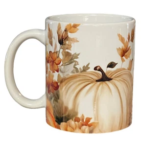 Custom Made 11oz Ceramic Coffee Mug/Cup~Pumpkin~Thanksgiving~Fall Leaves~Gift - Picture 1 of 4