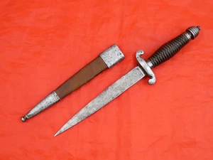 FINE ANTIQUE PROSTITUTE DAGGER KNIFE DECORATED BLADE SPAIN TOLEDO 19th century - Picture 1 of 13