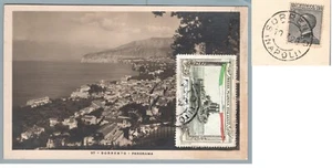 SP1065 Storia postale: Cartolina con erinnofilo Marche nazional. Nave da guerra - Picture 1 of 1