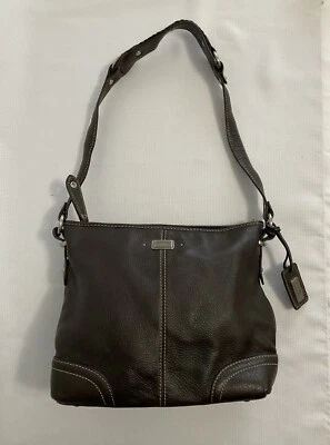 Bolso de Hombro The Sak Cartera Cartera Cuero Guijarro Marrón Correa Única Cremallera LEER Foto 1 de 4