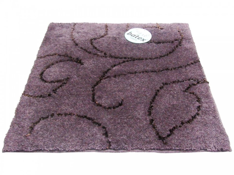 Batex WC Vorleger Toilettenvorleger Badematte Bad Teppich 60x60cm Lucca Aubergin - Bild 1 von 1