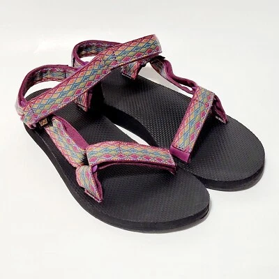 Sandalias universales originales Teva 1003987 Miramar púrpura chancla azteca Wms 10 EE. UU. Foto 1 de 4