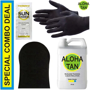 Best Spray Tan Solution - VERY DARK - 4 oz + Sunless Tanning Self Tanner Lotion - Picture 1 of 11