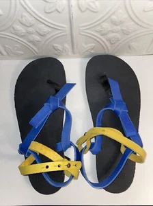 Luna Sandale Wasser zu Land Laufen blau gelb Leder Knöchelriemen Herren 7/Damen 9 - Bild 1 von 24