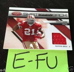 2010 Leaf Certified FRANK GORE Game Used San Francisco 49ers Red Jersey # 57/250 - Imagen 1 de 1