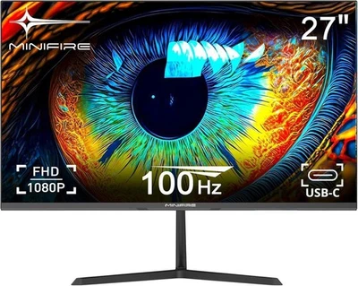 Minifire 27 Zoll Monitor, USB Typ-C & HDMI Anschluss, 100Hz, Eye-Care für - Image 1 of 4