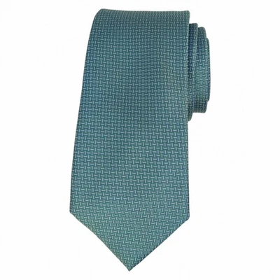 Corbata clásica 3,15 MICHAEL KORS para hombre verde aguamarina micro tejida mezcla de seda Foto 1 de 4