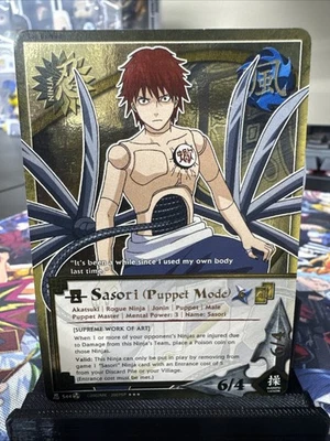 Naruto TCG CCG Sasori (Puppet Mode) Card Super Rare English Rare Holo Foil - Image 1 of 2