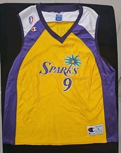 Vintage Lisa Leslie LA Sparks Jersey #9 Authentic Champion Women’s Sz Large WNBA - Picture 1 of 24