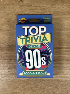 Cheatwell Games Top Trivia 90s Decades Quiz Game 1000 Questions - Brand New - Image 1 of 4