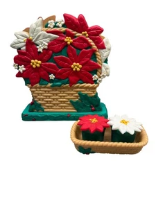 De Colección Avon Flores de Navidad Poinsettia Soporte de Servilletas de Plástico con Juego de Sal y Pimienta - Imagen 1 de 10