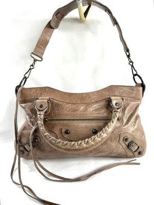 Bolso Balenciaga Le City Cuero Marrón Mediano Bolso de Hombro Espejo Autenticado Foto 1 de 4