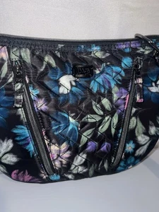 LUG SWIVEL BLOOM wandelbare Umhängetasche Handtasche schwarz verstellbare Träger - Bild 1 von 6