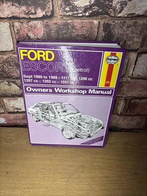 Haynes Ford Escort 1980-1988 Petrol Models Workshop Manual - Image 1 of 3