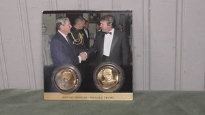 Lot de pièces commémoratives Donald Trump et Ronald Reagan, pièces d'Amérique 2020 - Photo 1/5