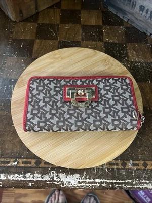 Cartera Monedero DKNY VELA Marrón/Rojo Calidad DKL Foto 1 de 4