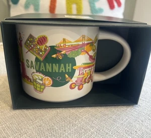 Taza de cerámica coleccionable Starbucks Savannah Discovery Series 14 oz nueva en caja - Imagen 1 de 4